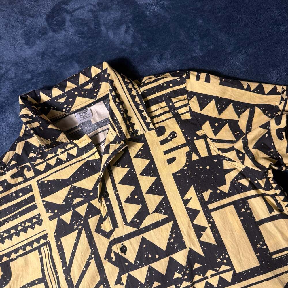 Stranger Things Eleven Aztec Print Button-Up Shirt